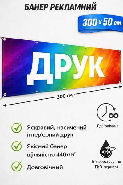 Рекламний банер для піцерії, кафе, ресторану, Barbershop . Друк банера. Зовнішня реклама на фасад.  Банер на вхід. Дизайн. BR-01010 фото
