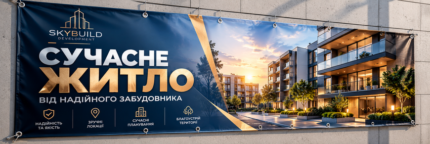 Рекламний банер для піцерії, кафе, ресторану, Barbershop . Друк банера. Зовнішня реклама на фасад.  Банер на вхід. Дизайн. BR-01010 фото