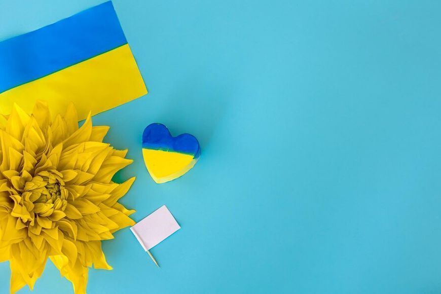 Банер-фотозона Україна,українська символіка, жовто блакитний фон, Якісний друк банера. 01401-001-1 фото