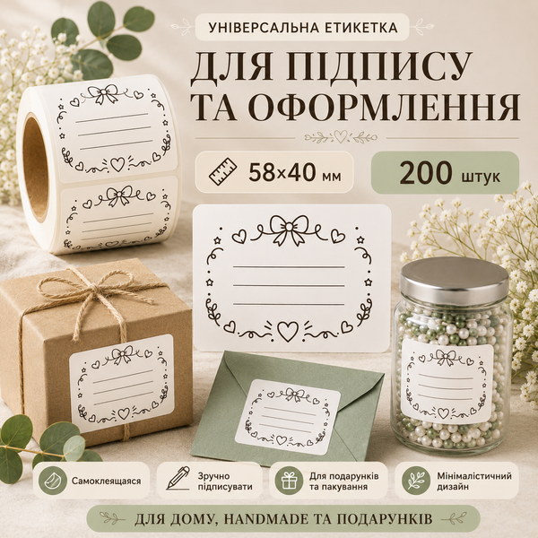 Наліпки для Вашого бренду, етикетки, стікери на банки для меду і флаконів. Круглі Наклейки Hand Made. Маркувальні для товару. друк наліпок в рулоні з лого V31 фото