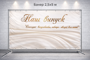 Банер на випускний 2026 в школу ,садочок | Фотофон випуск | Друк банер на замовлення | Індивідуальні розміри 121в фото